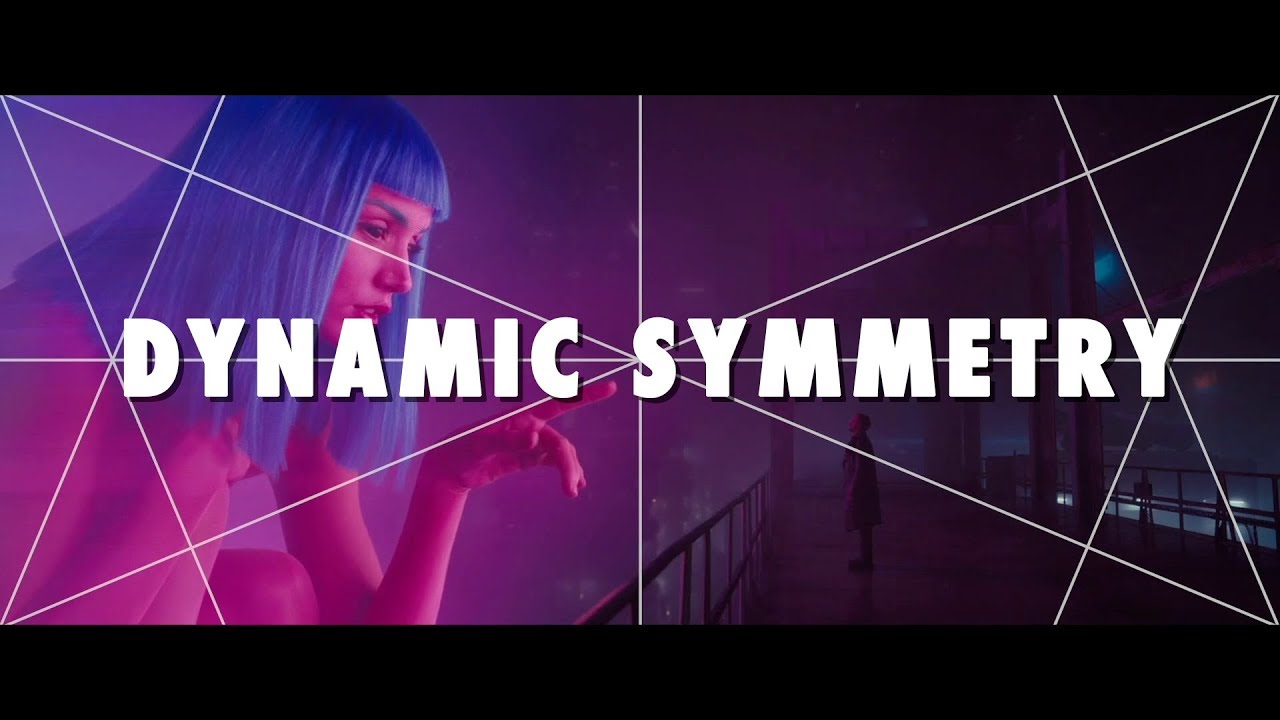 Dynamic Symmetry title over film stills with compositional grids
