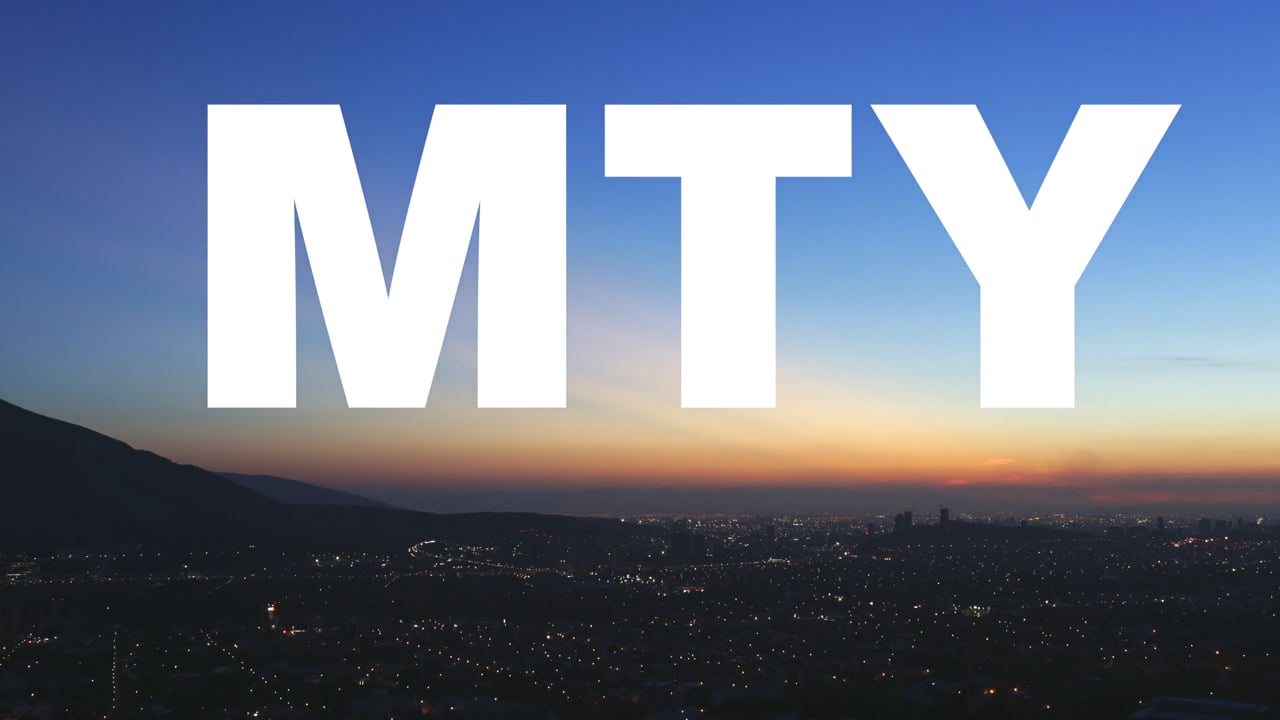 Monterrey skyline at sunset